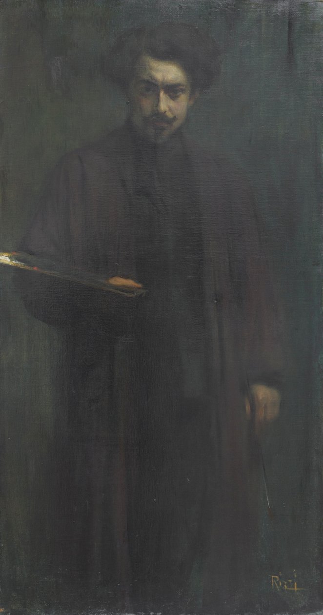 Självporträtt, Emilio Rizzi (olja på duk) av Emilio Rizzi