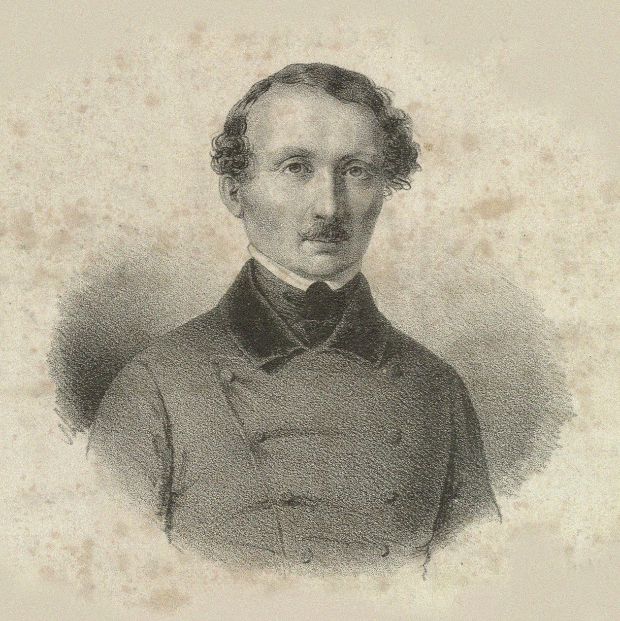 Porträtt av kompositören Hans Christian Lumbye 1810-1874, 1846. av Emilius Ditlev Baerentzen