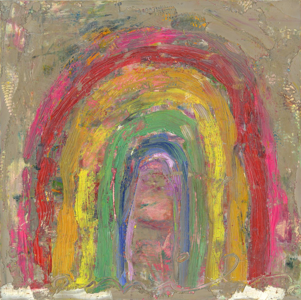 Rainbow, 2021 (olja på duk) av Emily Fox King