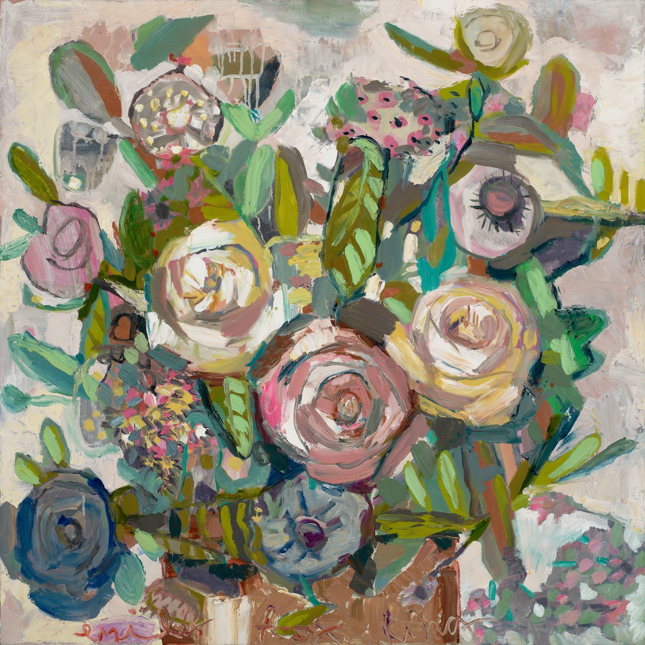 Wild and Reaching, 2020 (olja på duk) av Emily Fox King
