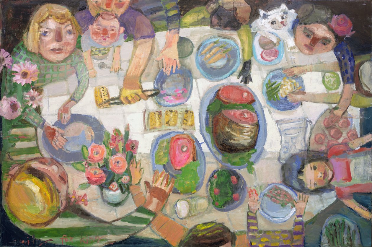 bless the hands, 2024 (olja på duk) av Emily Fox King