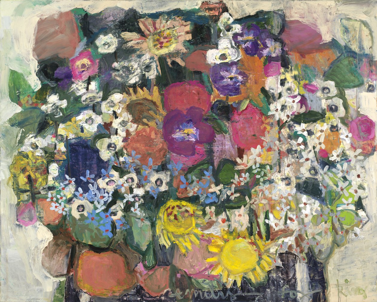springsong, 2024 (olja och kallvax på duk) av Emily Fox King