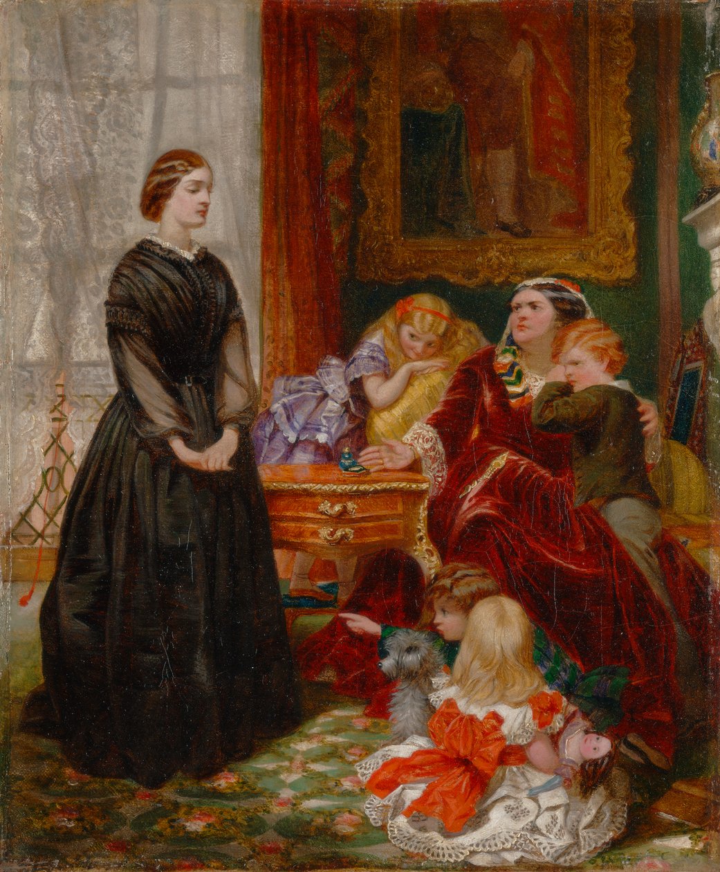 Guvernanten [1860, Royal Academy of Arts, London, utställningskatalog] av Emily Mary Osborn