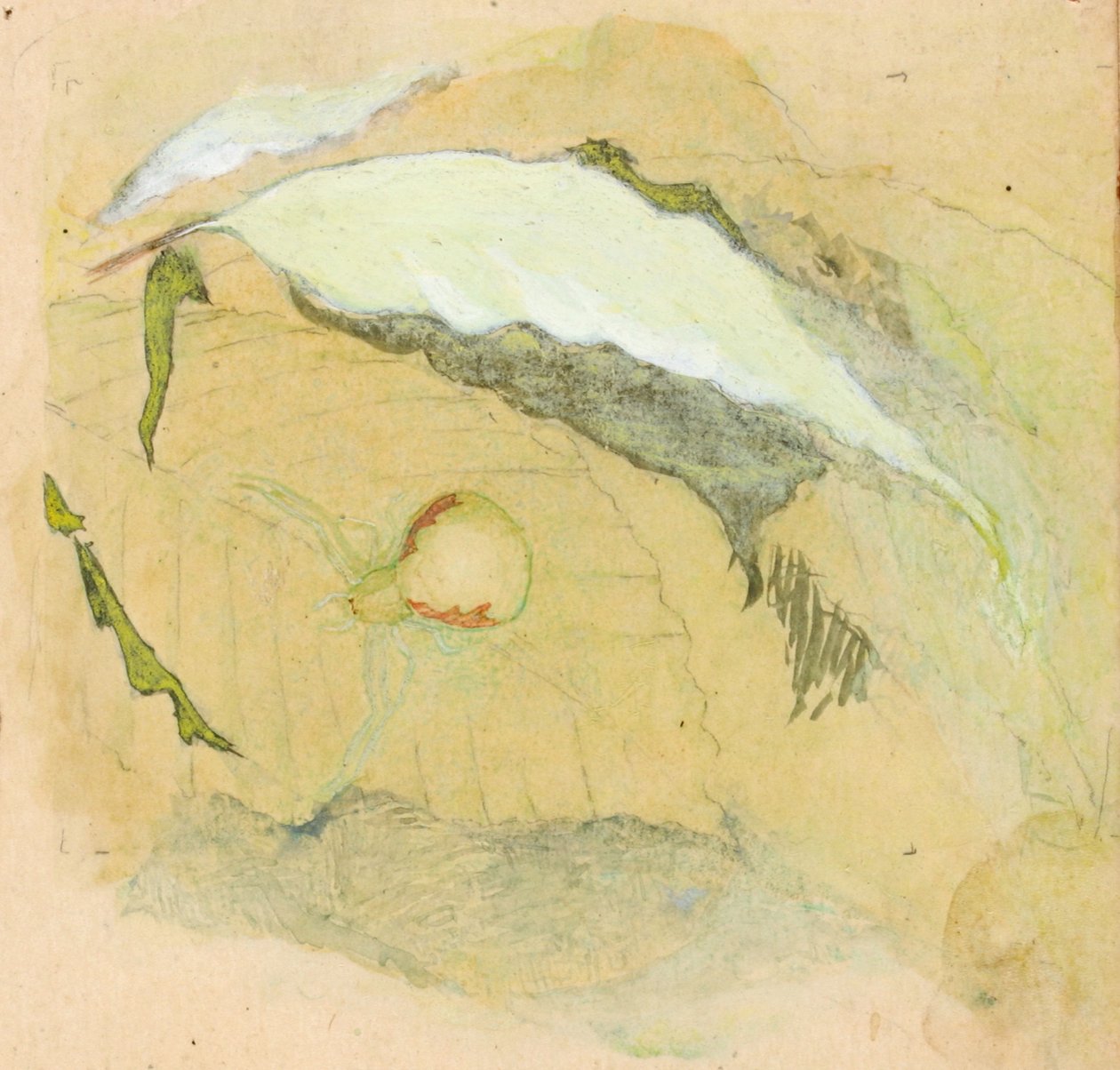 Porslin-vit spindel, sent 1800-tidigt 1900-tal. av Emma Beach Thayer
