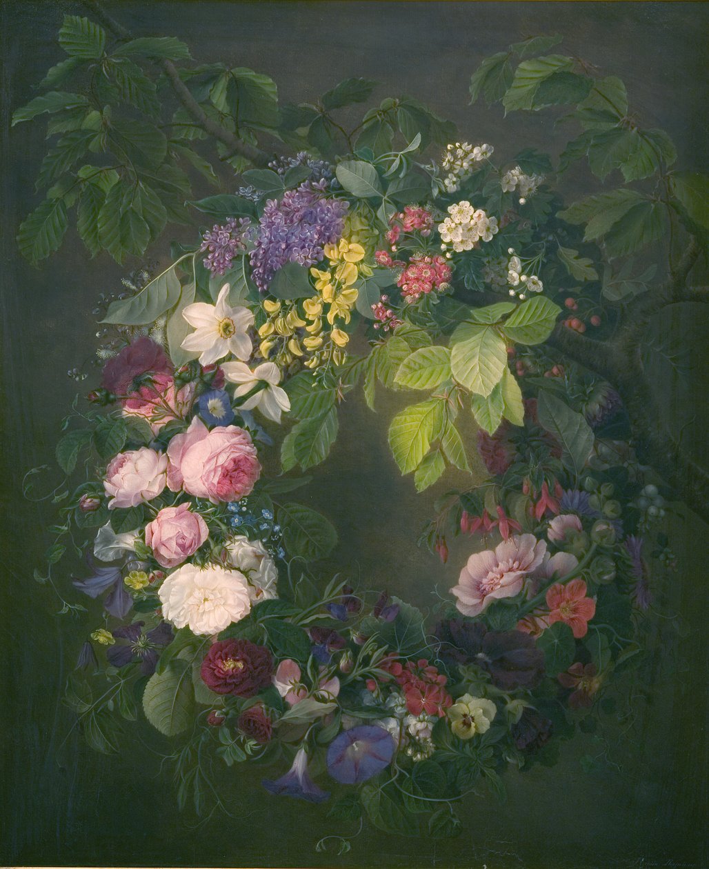 En krans av blommor av Emma Thomsen
