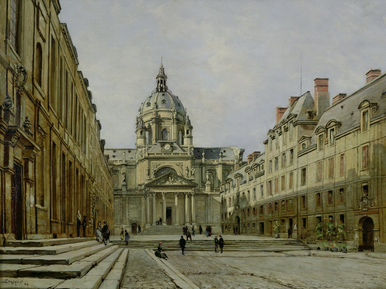 The Courtyard of the Old Sorbonne, 1886 av Emmanuel Lansyer