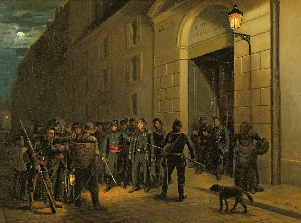Arrestering av generalerna Lecomte och Clement Thomas under Pariskommunen av Emmanuel Masse