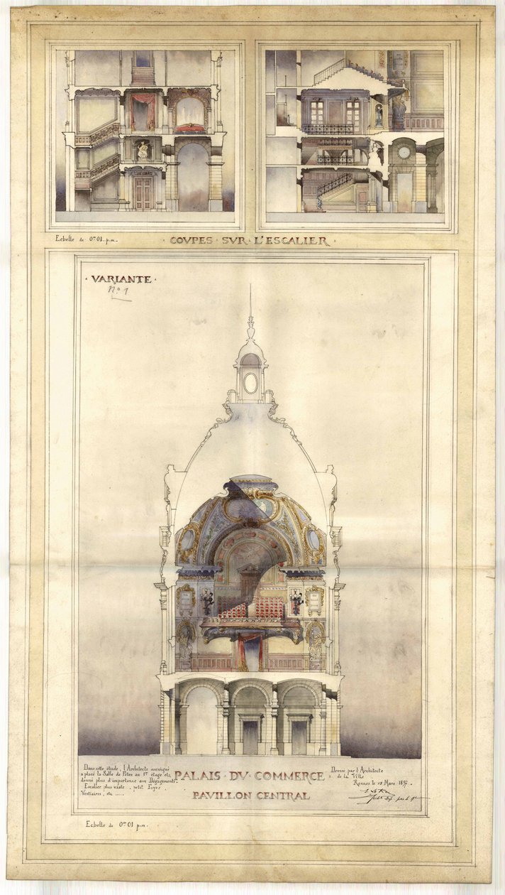 Palais du Commerce de Rennes : pavillon central av Emmanuel le Ray