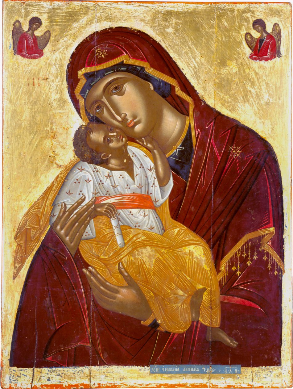 Our Lady of Tenderness The Virgin Eleusa, 1609. av Emmanuel Lambardos