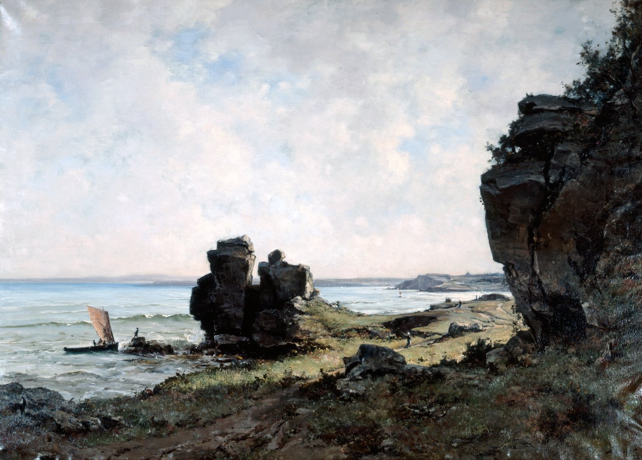 En vacker morgon vid Bretagnes kust, 1882 av Emmanuel Lansyer