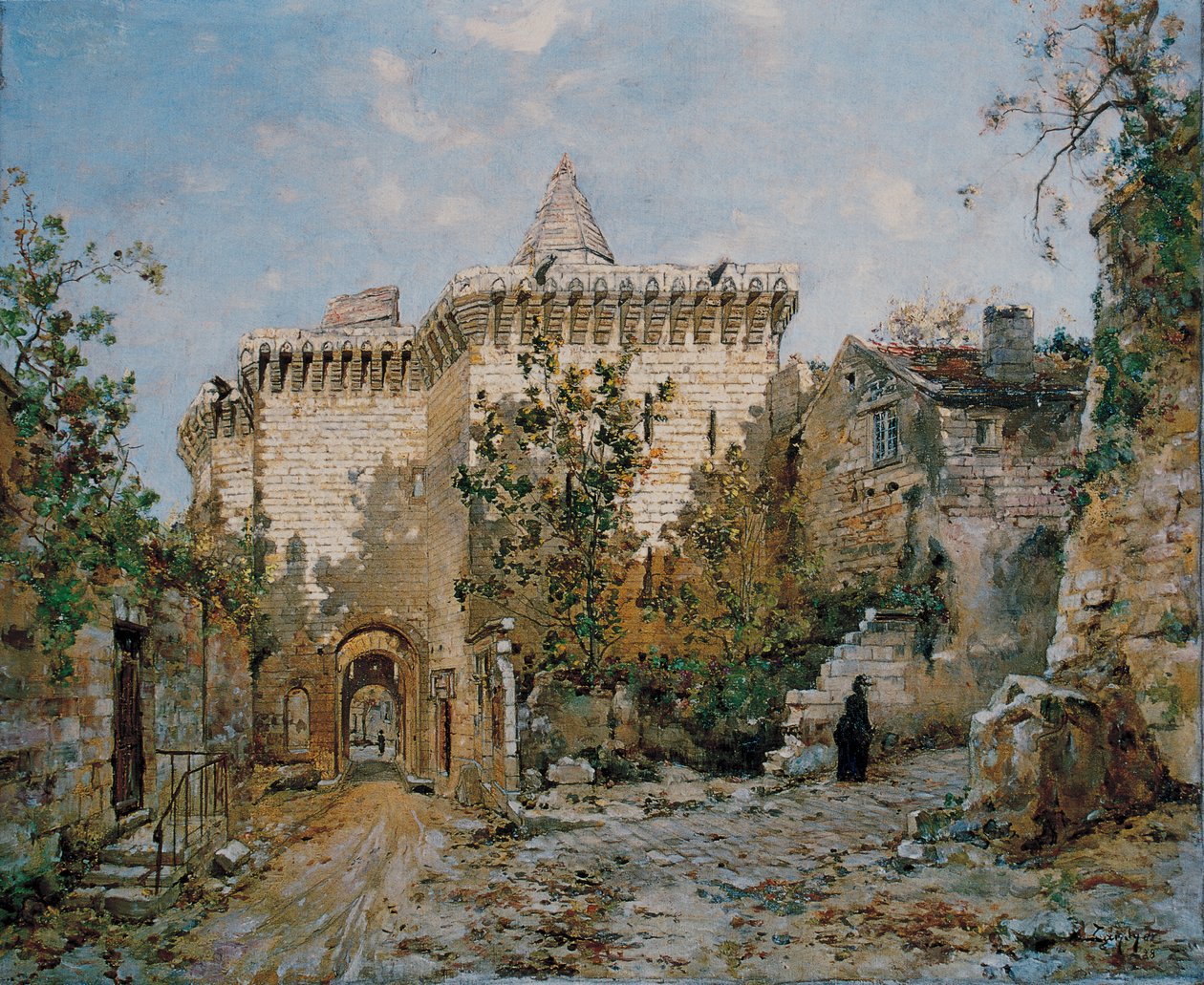 Porten till slottet Loches. 1888 (olja på duk) av Emmanuel Lansyer