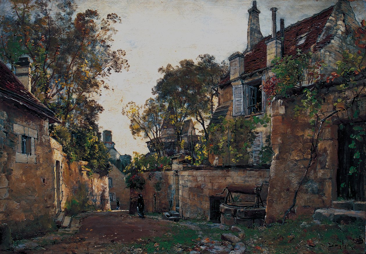 Min farbror Pescherards hus på slottet i Loches. 1882 (olja på duk) av Emmanuel Lansyer