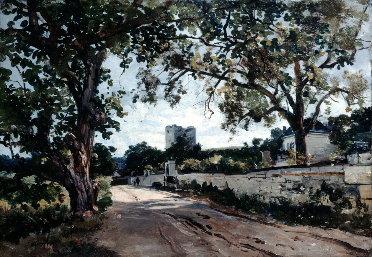 Vägen till Mauvieres på kvällen, 1884. av Emmanuel Lansyer