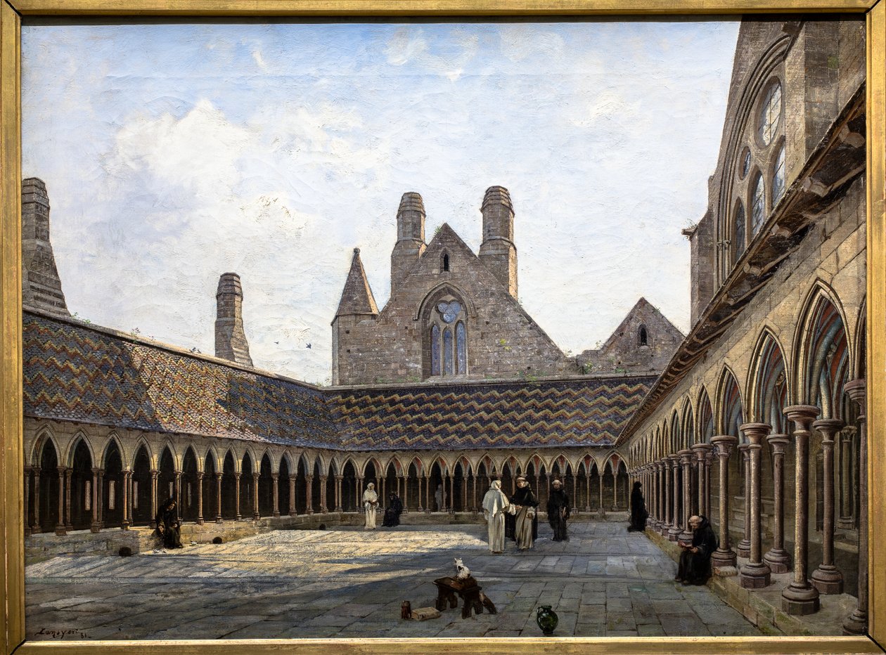 Klostret i Mont Saint-Michel av Emmanuel Lansyer