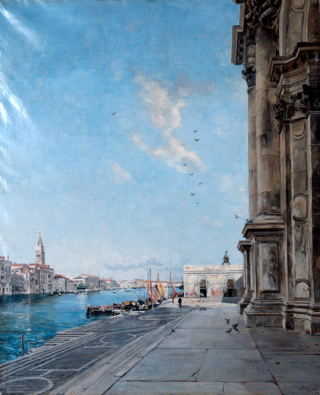 Utsikt från kyrkan Madonna della Salute, 1892 av Emmanuel Lansyer