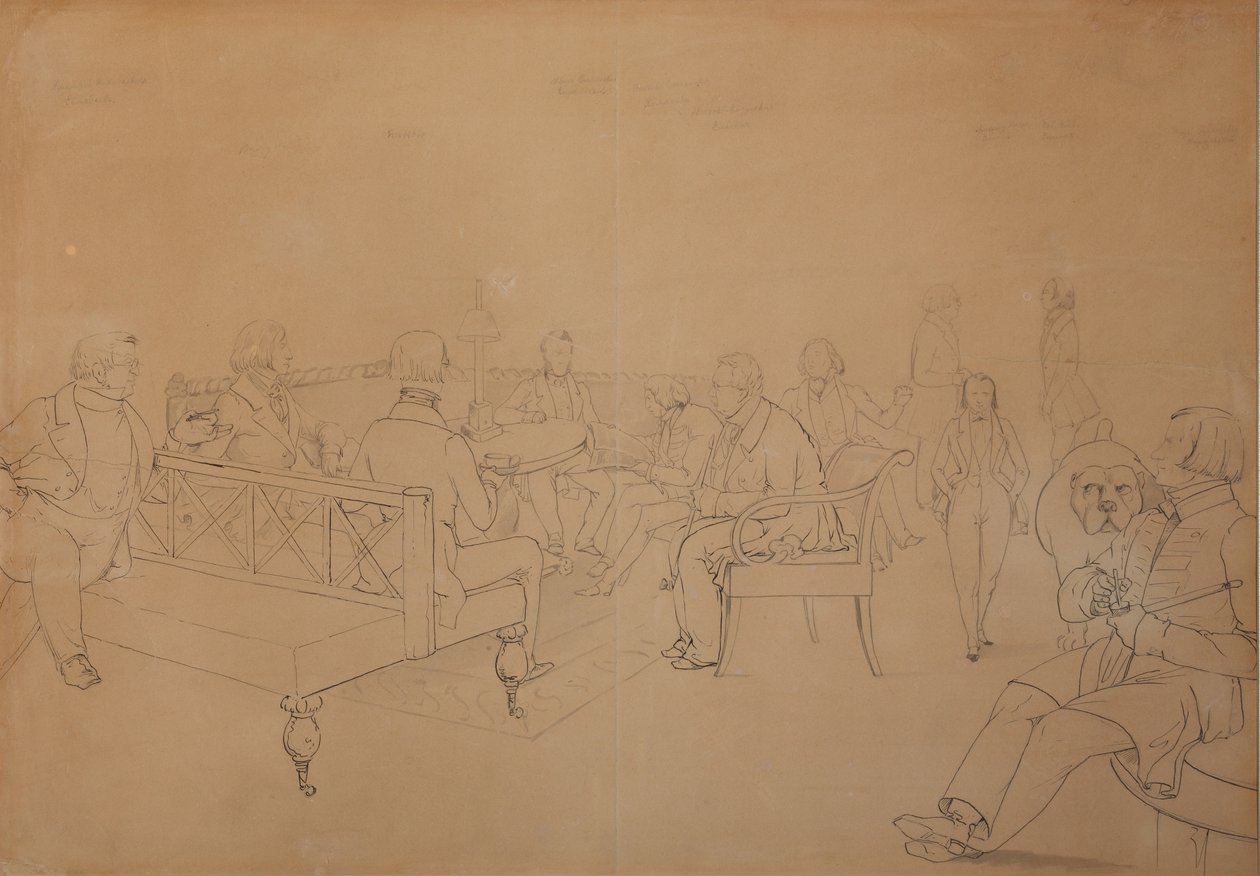 Avdotya Petrovna Yelaginas salong, 1840-talet av Emmanuil Alexandrovich Dmitriev Mamonov