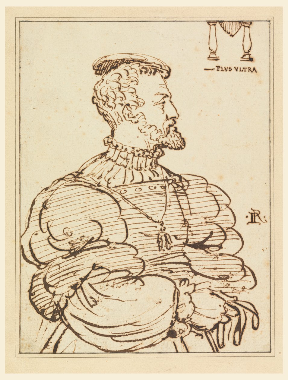 Porträtt av kejsaren Karl V av Emperor Charles V