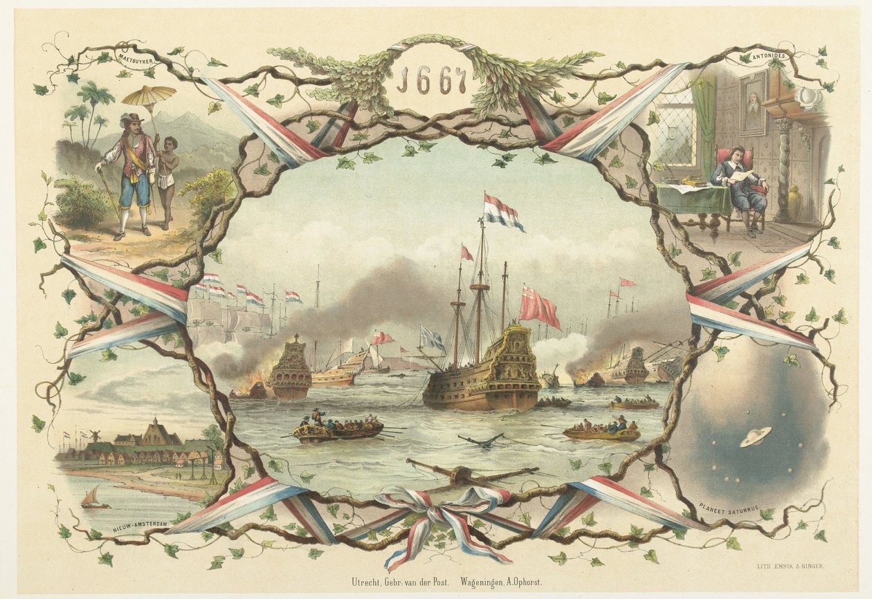 Resan till Chatham och erövringen av Royal Charles, 1667 av Emrik and Binger