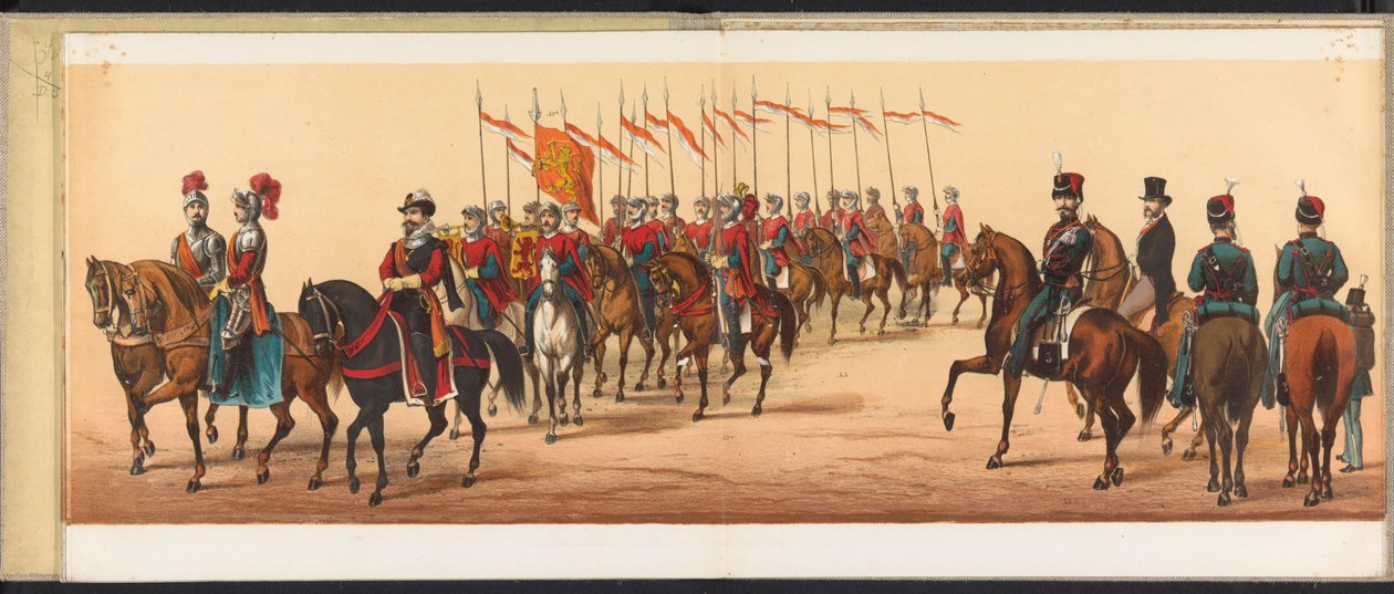 Procession i Haarlem, 1872 (skylt 7) Procession hölls i Haarlem, den 1 april 1872. (seriens titel på objektet) av Emrik and Binger