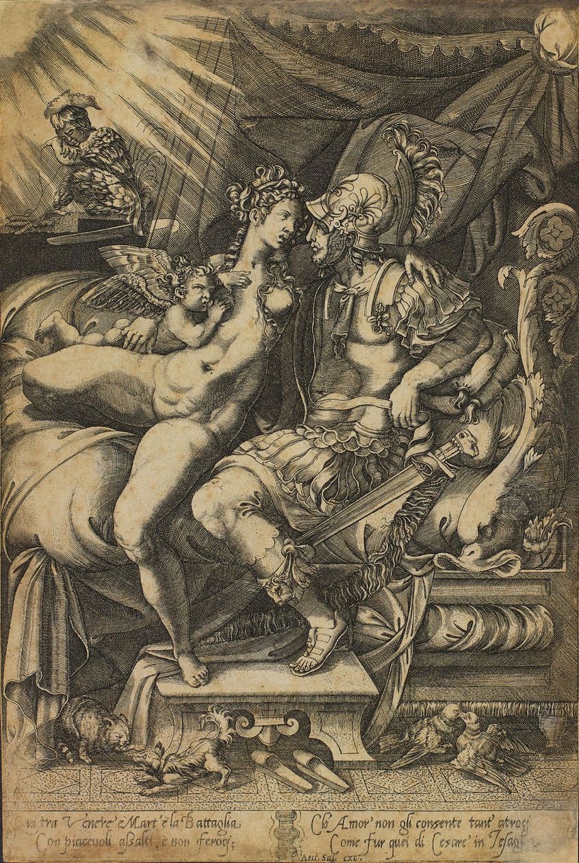 The loves of Mars and Venus av Enea Vico
