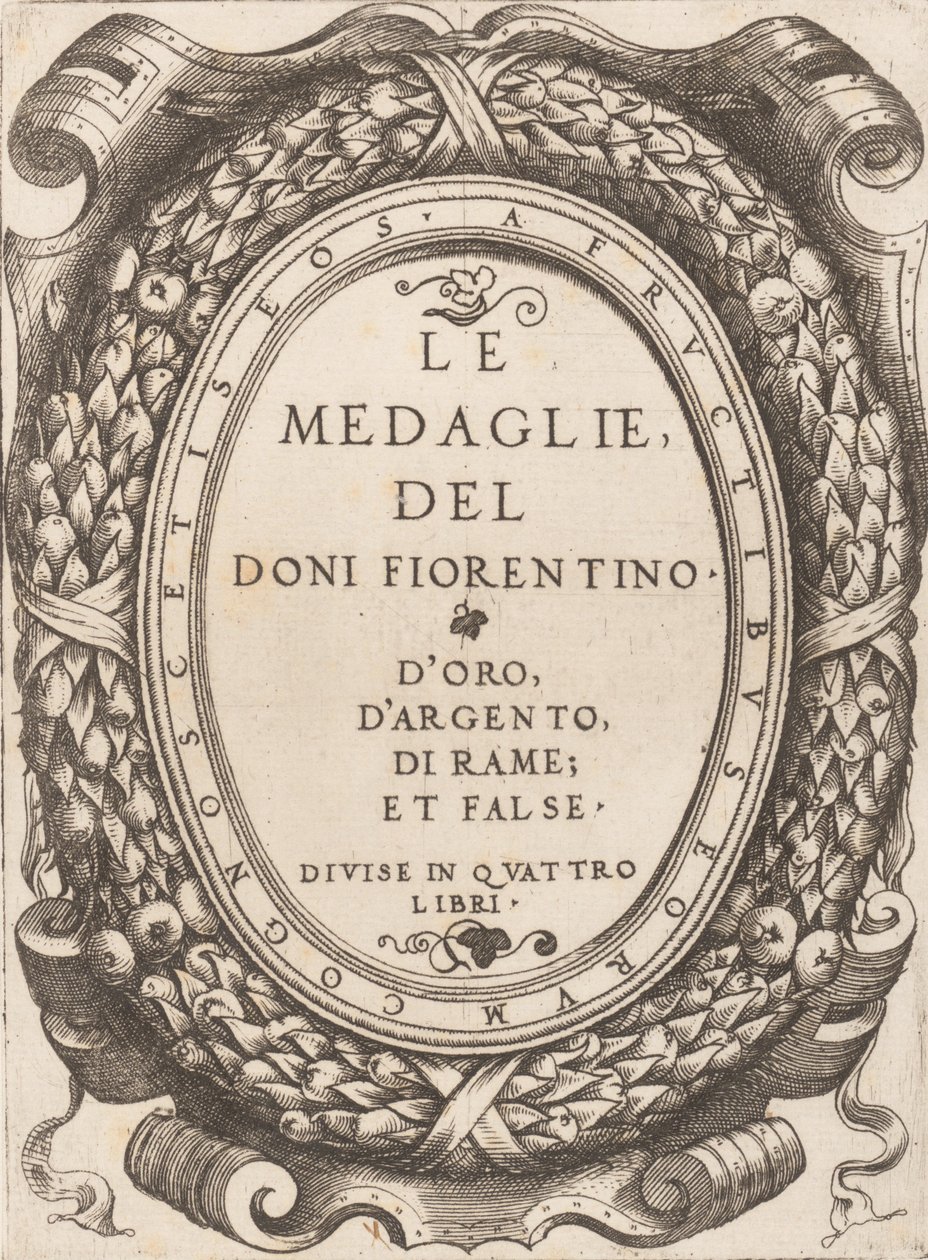 Titelskylt: De florentinska Doni-medaljerna, ca. 1548. av Enea Vico