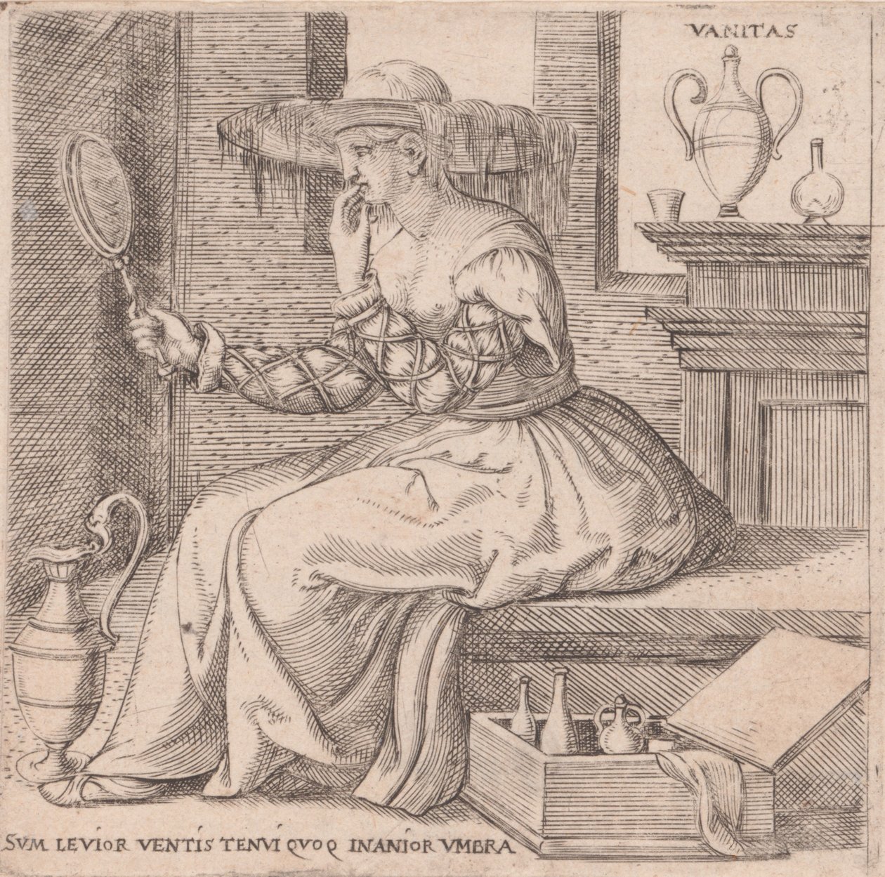 Fåfänga, 1545-50. av Enea Vico