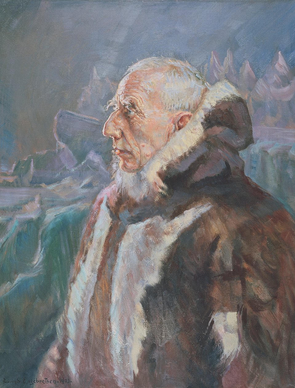 Porträtt av Roald Engelbert Amundsen (Borge av Engerbratsen Engerbratsen