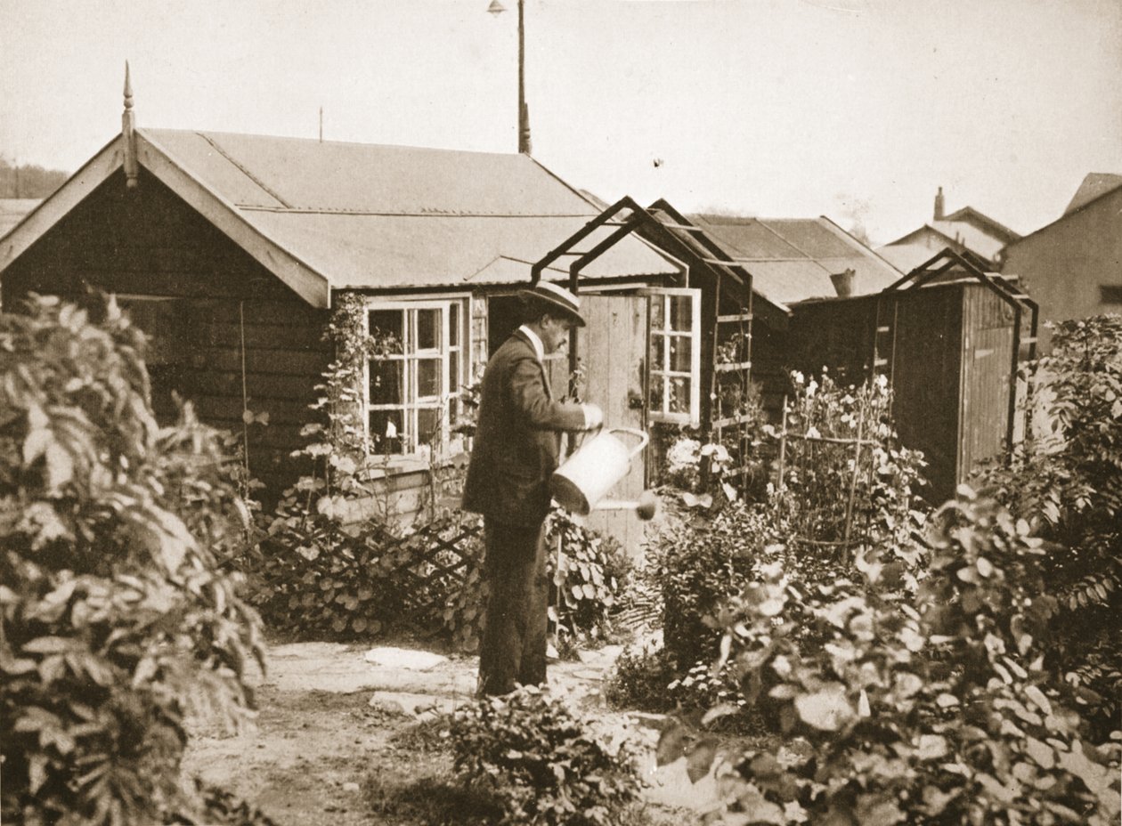 A Chalet in the Gardens, Lofthouse Park, illustration från tyska fångar i Storbritannien (fotogravyr) av English Photographer