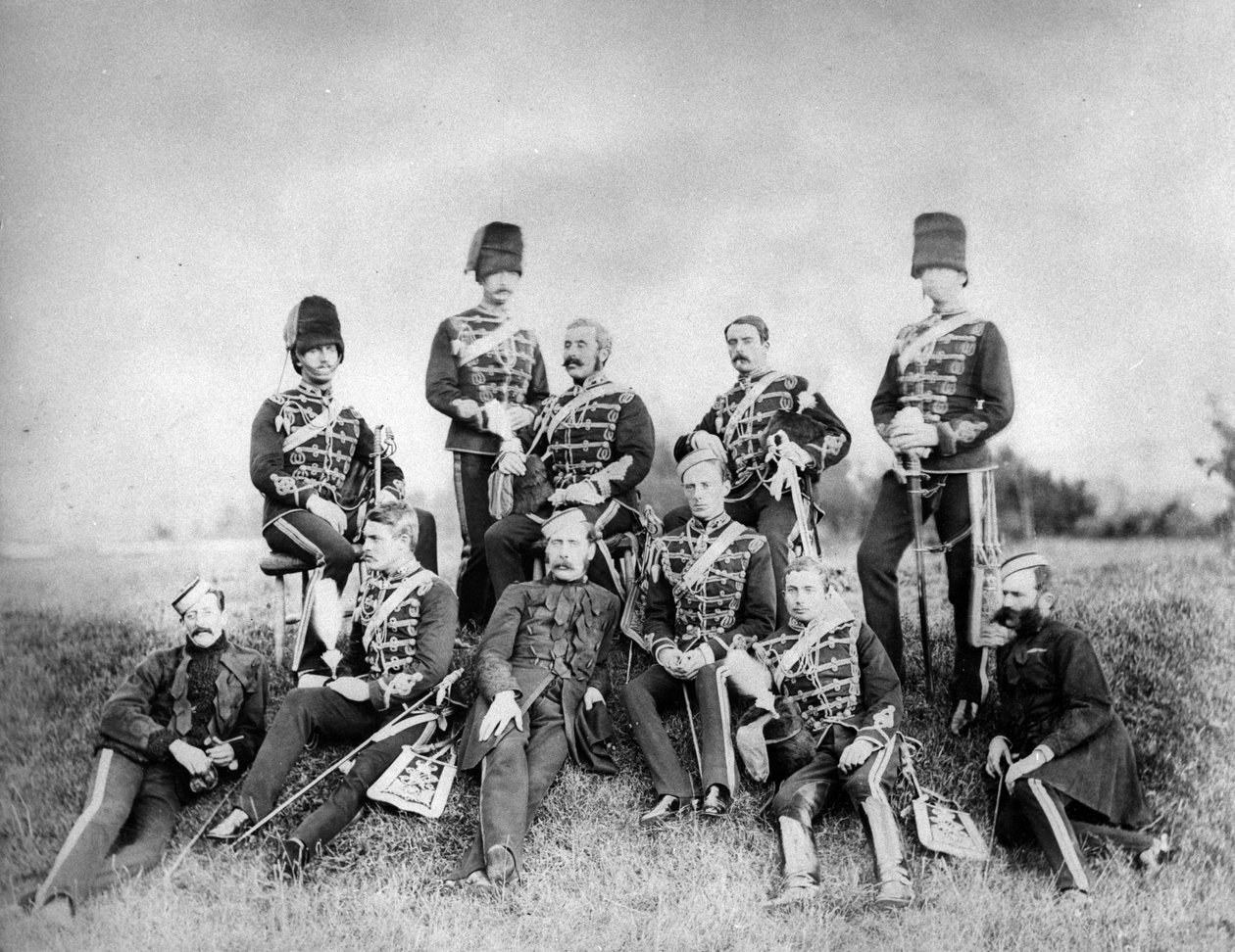 En grupp brittiska arméofficerare, ca 1870-90 av English Photographer
