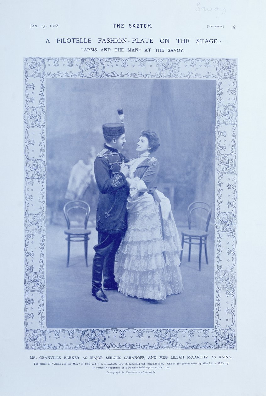 En Pilotelle Fashion-Plate på scenen, 15 januari 1908 av English Photographer