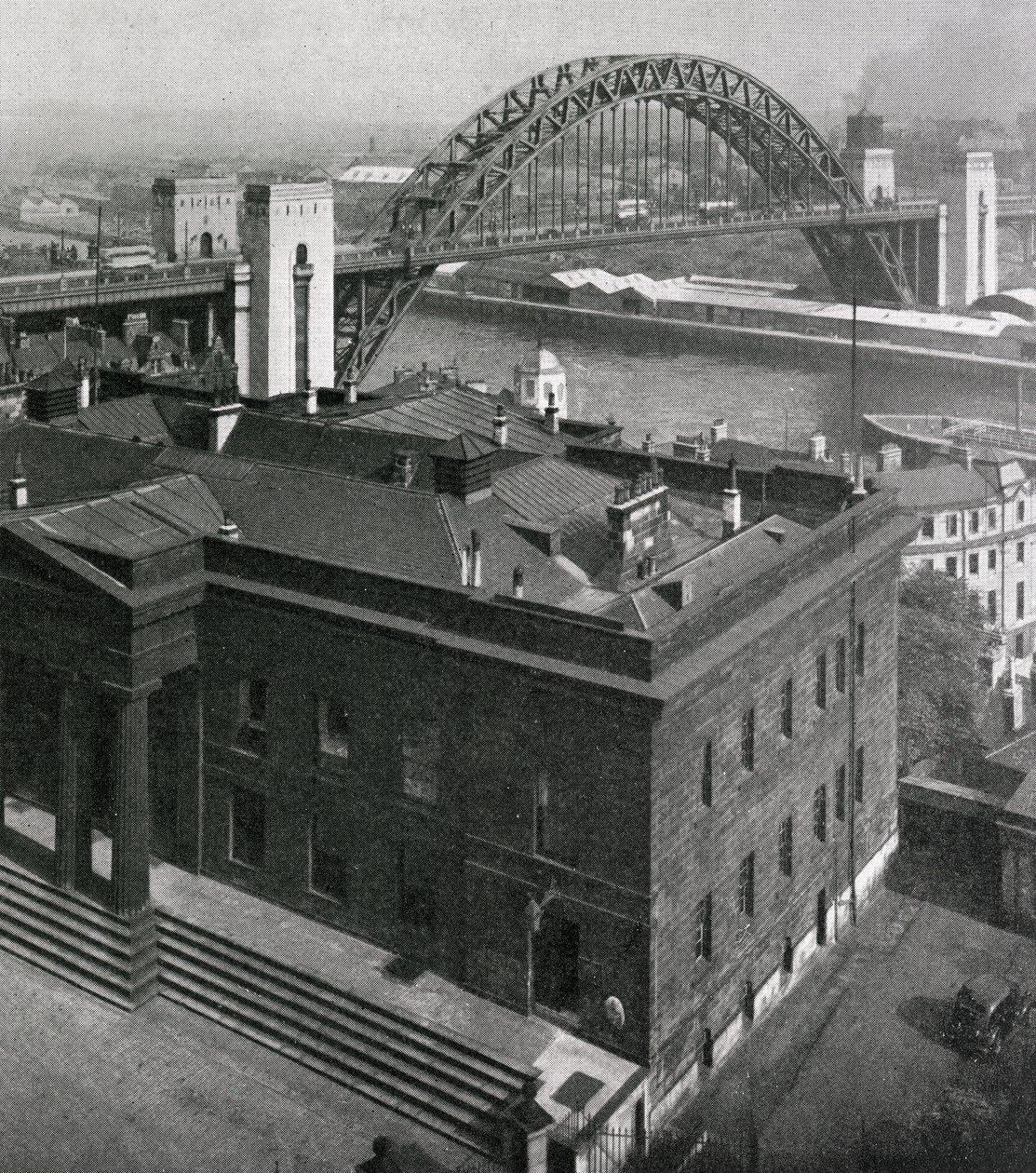 En vy av Tyne Bridge, med utsikt mot Gateshead från Newcastle-upon-Tyne av English Photographer