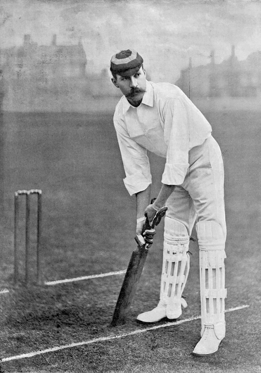 A.E. Stoddart, från Famous Cricketers and Cricket Grounds, publicerad av Hudson och Kearns, 1895 av English Photographer