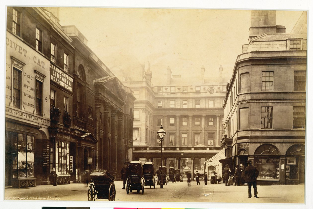 Abbey Square och Pump Rooms, Bath, c.1880 av English Photographer
