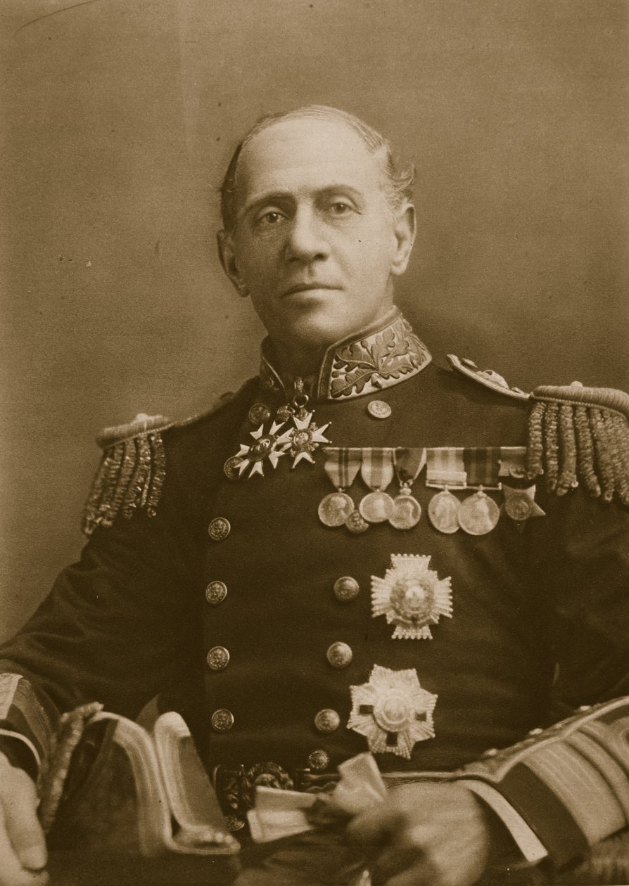 Amiral Sir Cecil Burney, K.C.B., G.C.M.G., andrabefälhavare för den stora flottan, 1914-19 av English Photographer