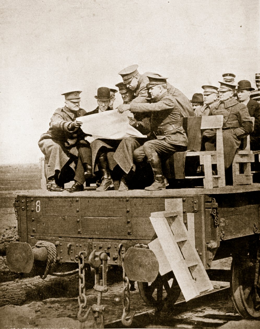 Amerikaner i Frankrike, 1918 (sepiafoto) av English Photographer