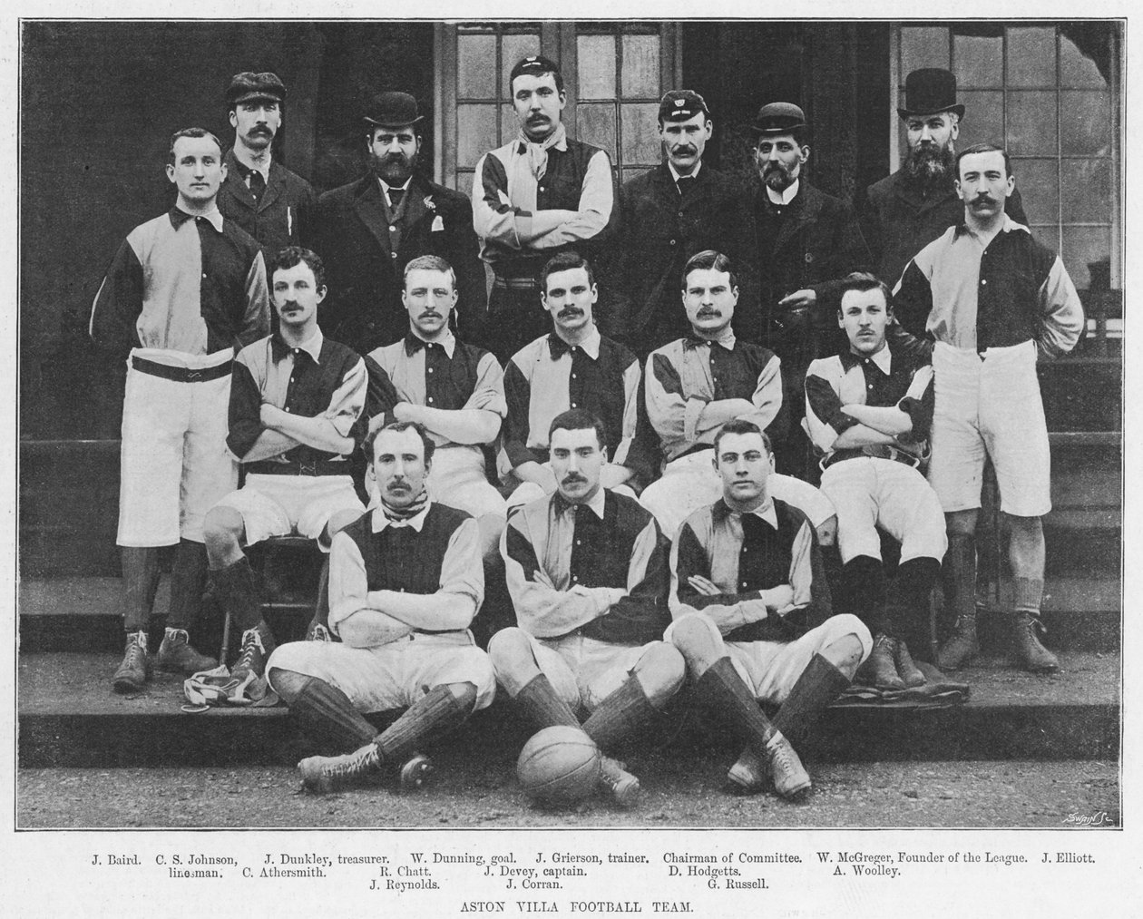 Aston Villa fotbollslag, 1894 av English Photographer