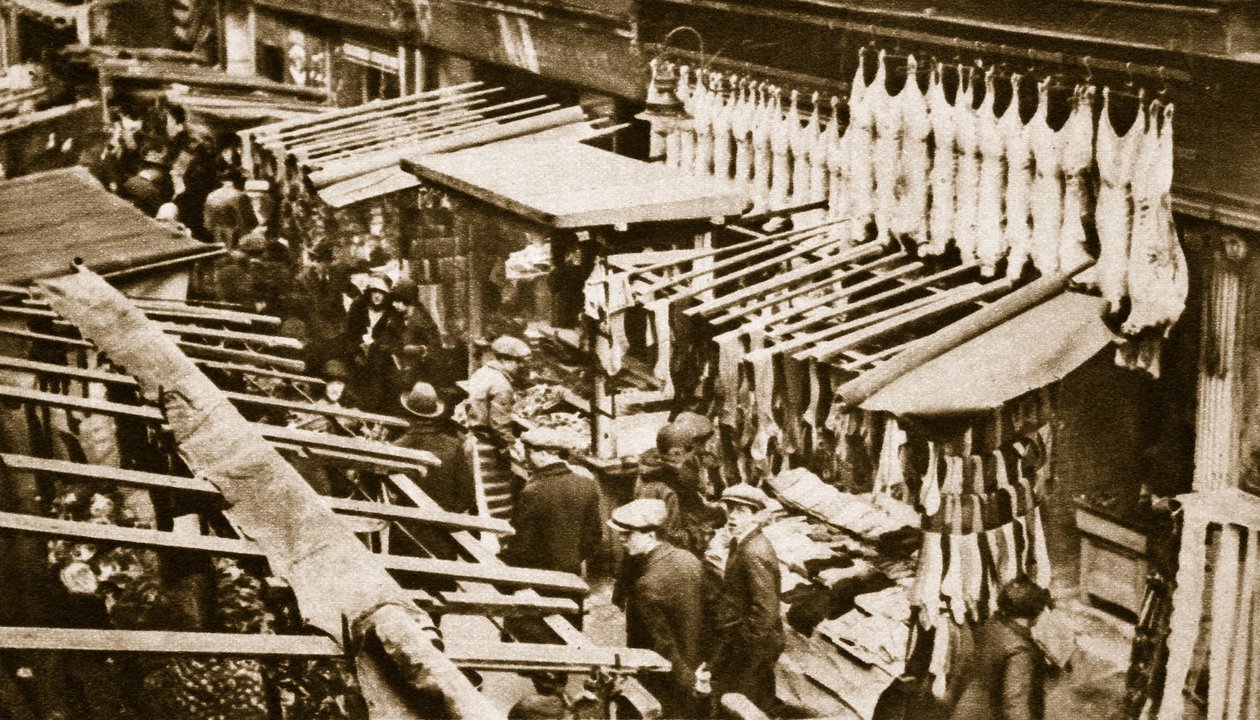 Berwick Street Market, Soho, på en lördag (sepiafoto) av English Photographer