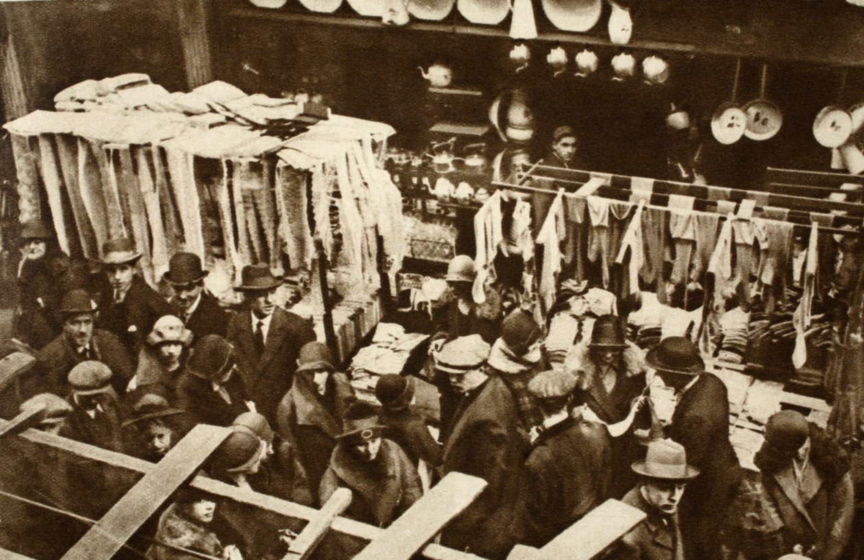 Berwick Street Market, Soho, på en lördag, från Wonderful London, publicerad 1926-27 (fotogravyr) av English Photographer