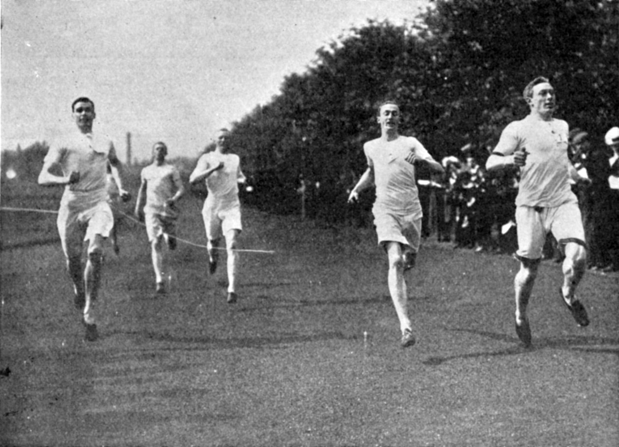 C.H Jupp vann 220 Yards Challenge Cup, illustration från The King, 25 maj 1901 av English Photographer