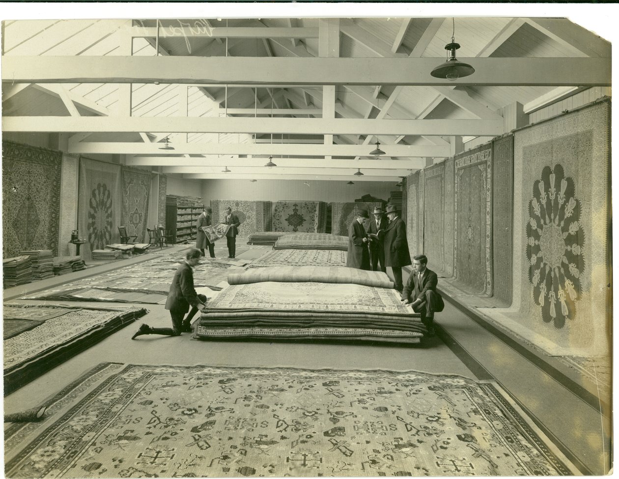 Carpet Trades huvudutställningslokal, 1923 av English Photographer