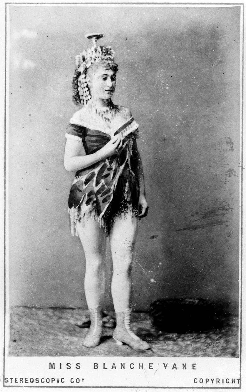 Miss Blanche Vanes visitkort, ca 1855 (albumintryck) av English Photographer
