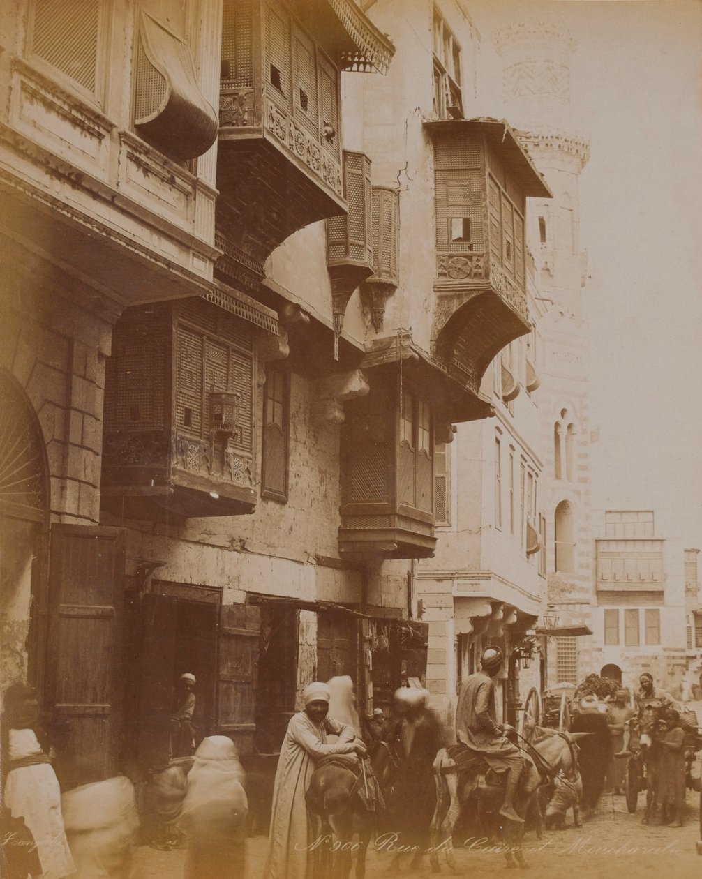 Egyptisk gatubild, 1893 av English Photographer