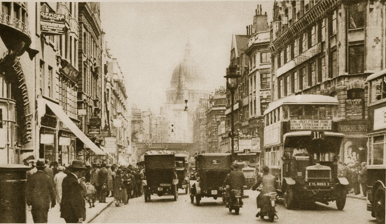 Fleet Street 1926 (sepiafoto) av English Photographer