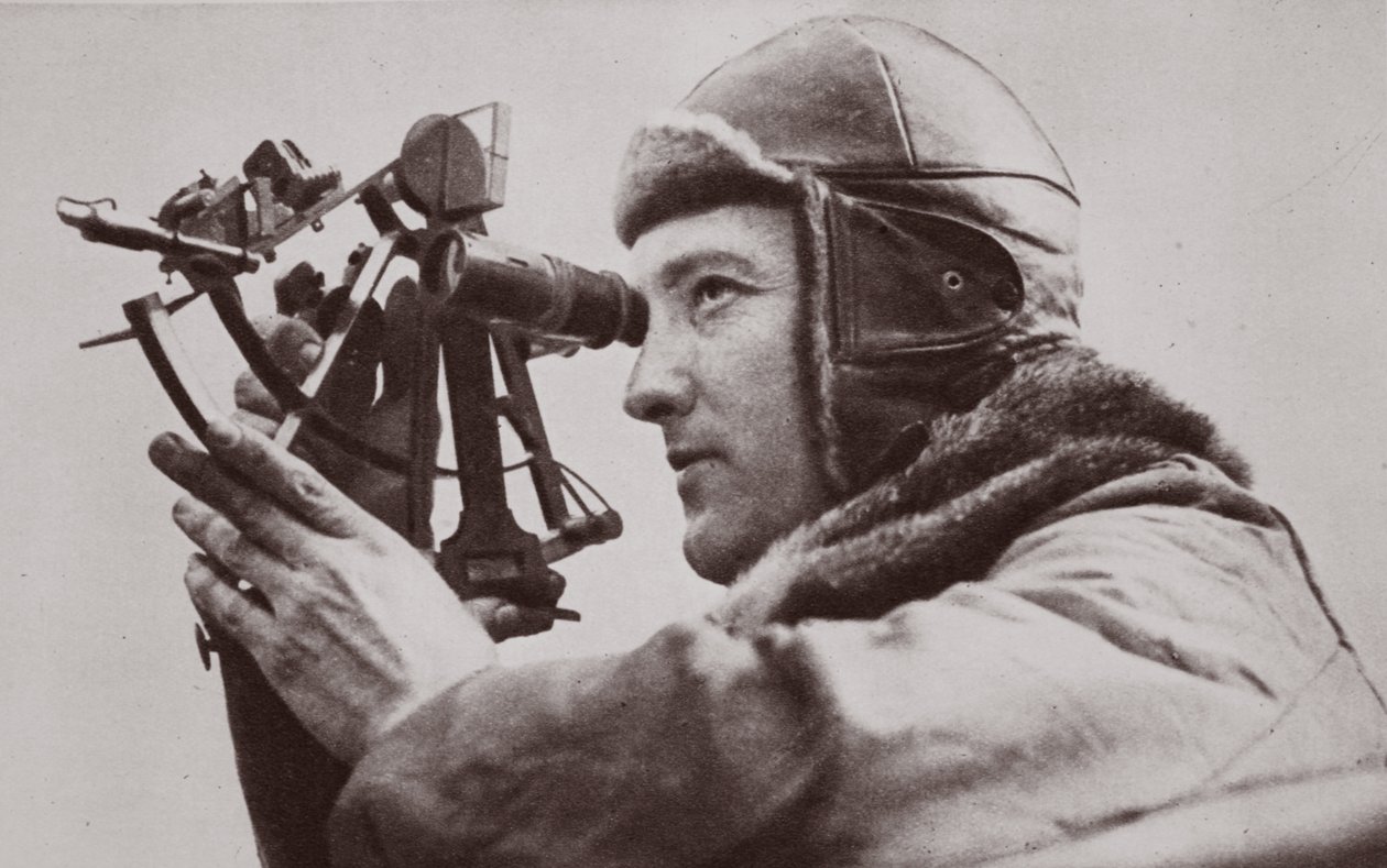 Flygning över Nordpolen: Richard E. Byrd, 1926 av English Photographer