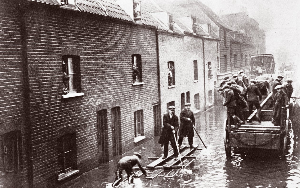 Översvämningar i London, januari 1928 av English Photographer