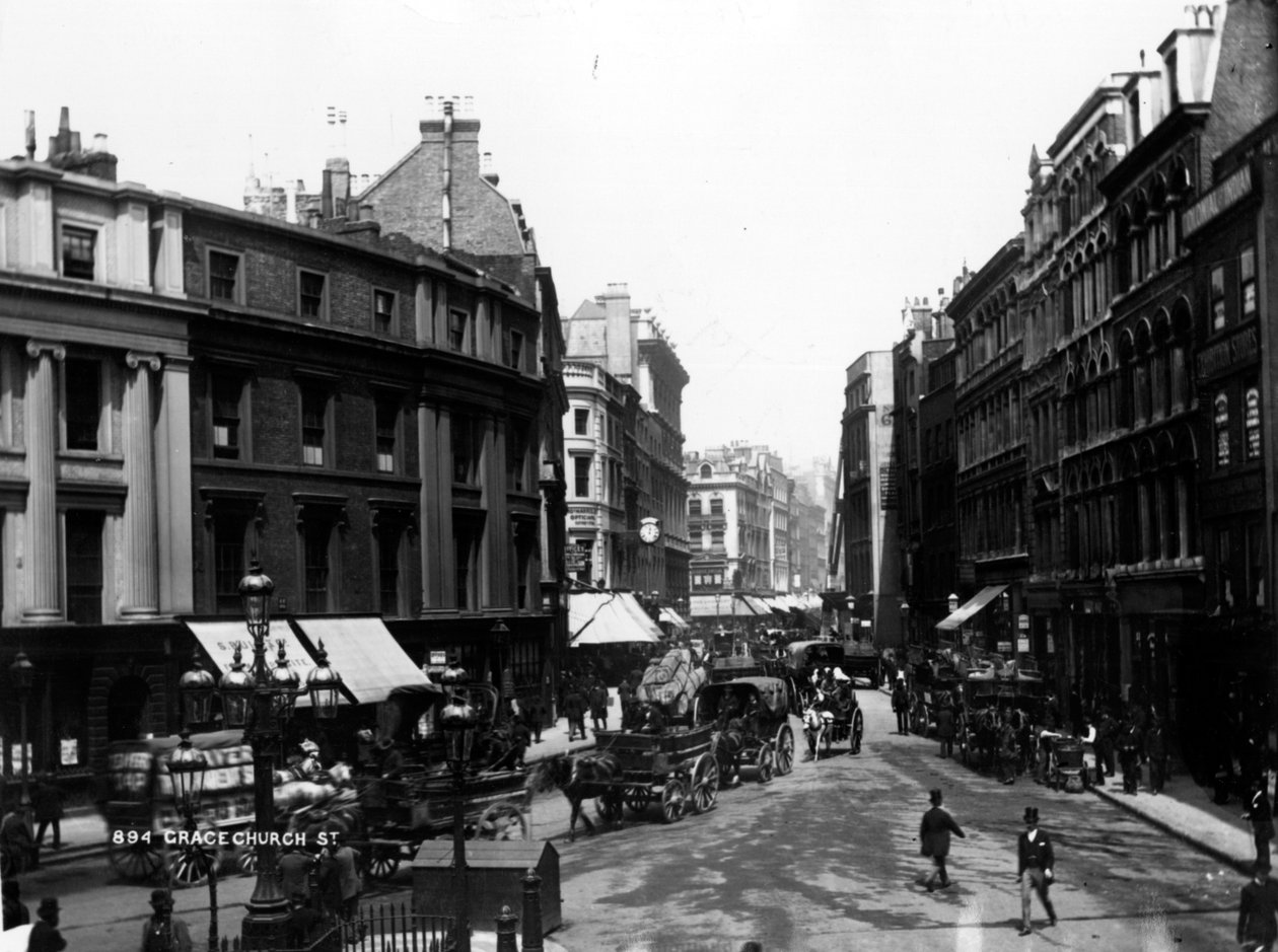 Gracechurch Street, London, ca 1890 av English Photographer