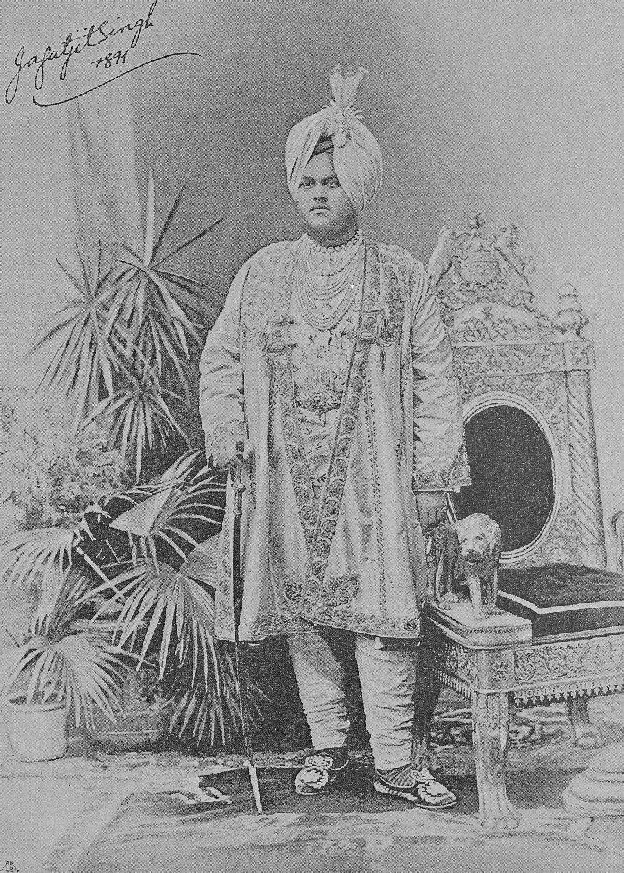 Jagatjit Singh från Kapurthala, 1891 av English Photographer