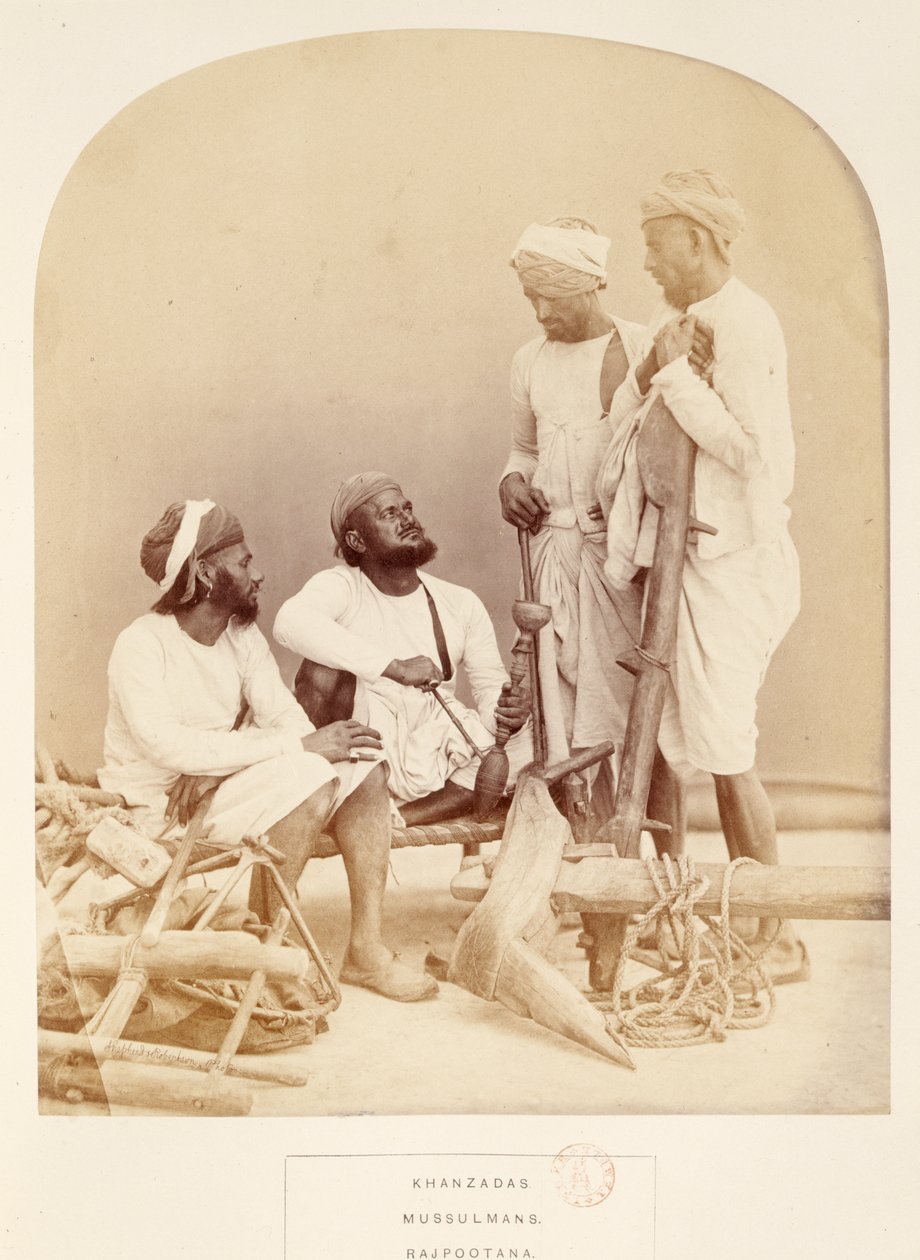 Khanzadas, Mussulmans, Rajpootana, från The People of India, av J. Forbes Watson, publicerad 1868 (albumtryck) av English Photographer