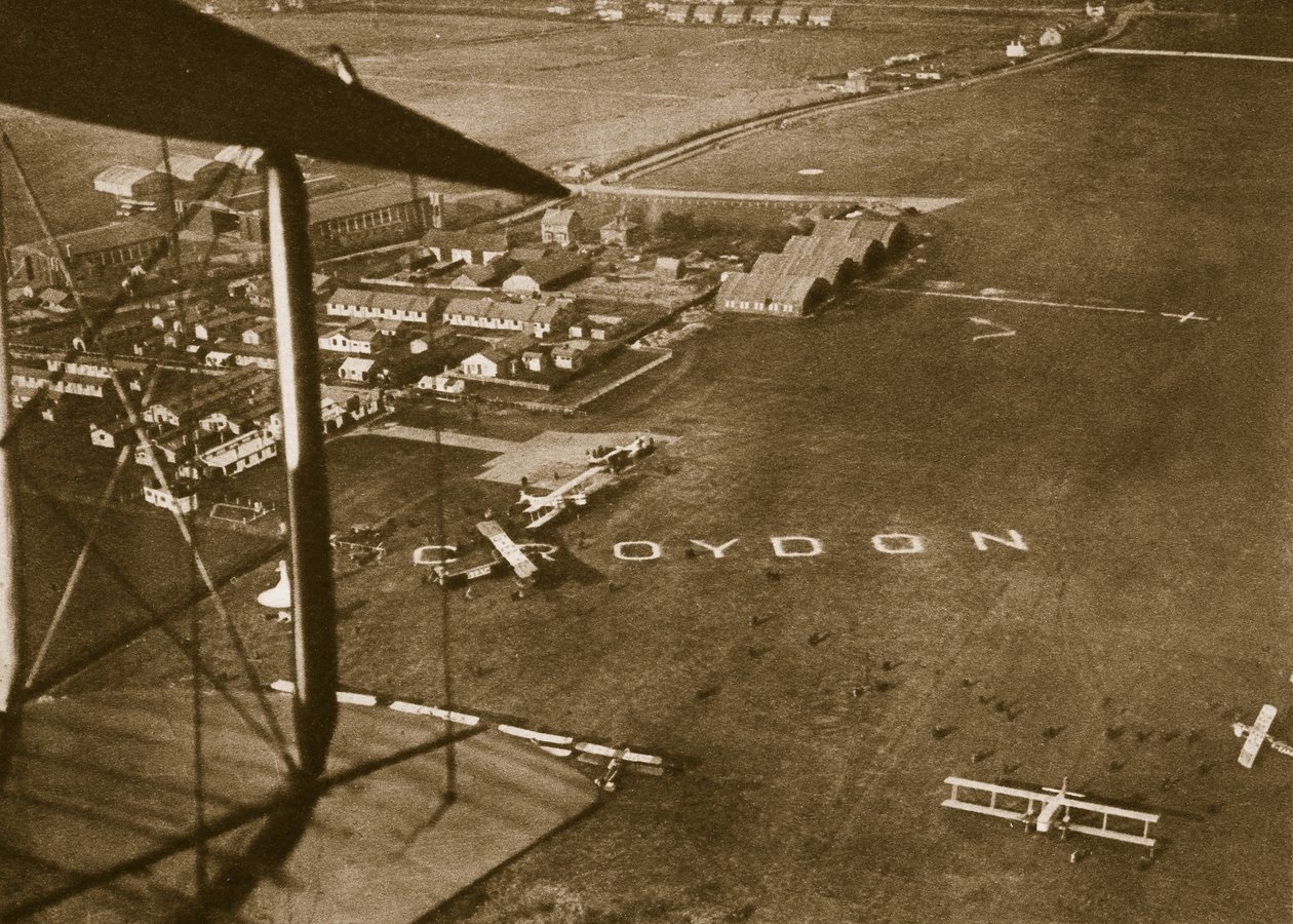Londons flygplats 1925 (sepiafoto) av English Photographer