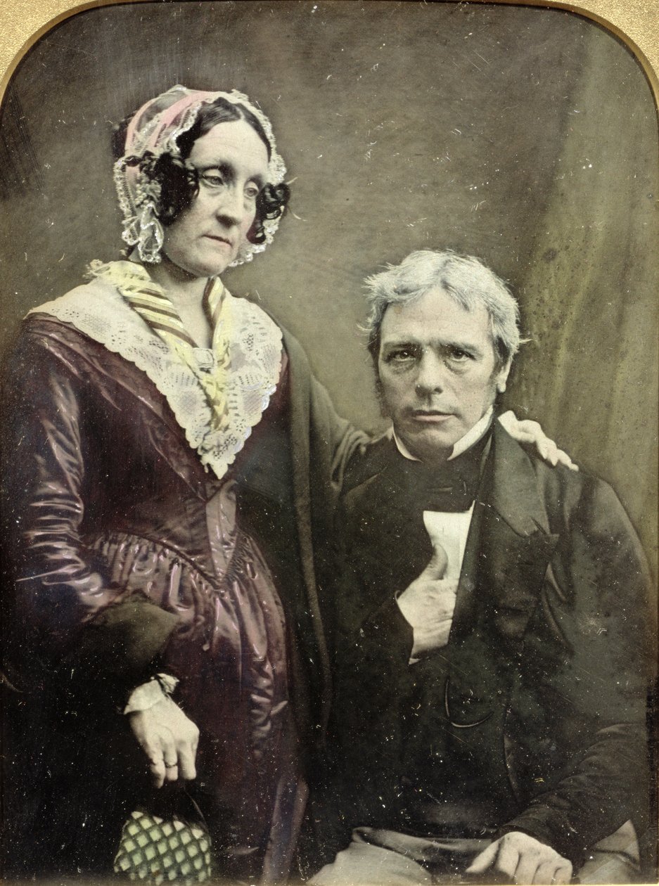 Michael och Sarah Faraday, 1840-50-talet (daguerreotypi) av English Photographer